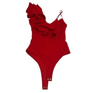 Tea n Cup Scarlet Ruffle Bodysuit